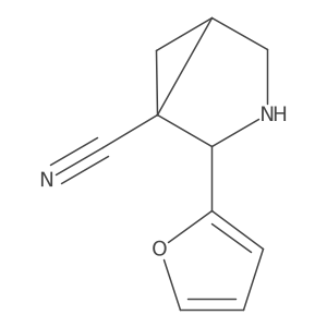 2-(Furan-2-yl)-3-azabicyclo[3.1.0]hexane-1-carbonitrile Structure