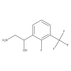 (1S)-2-amino-1-[2-fluoro-3-(trifluoromethyl)phenyl]ethan-1-ol结构式