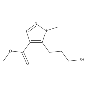 methyl 1-methyl-5-(3-sulfanylpropyl)-1H-pyrazole-4-carboxylate结构式
