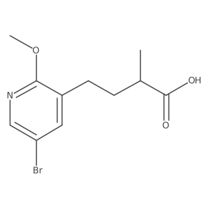 4-(5-Bromo-2-methoxypyridin-3-yl)-2-methylbutanoic acid结构式