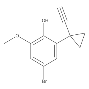 4-Bromo-2-(1-ethynylcyclopropyl)-6-methoxyphenol Structure