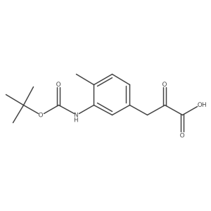 3-(3-{[(Tert-butoxy)carbonyl]amino}-4-methylphenyl)-2-oxopropanoic acid Structure