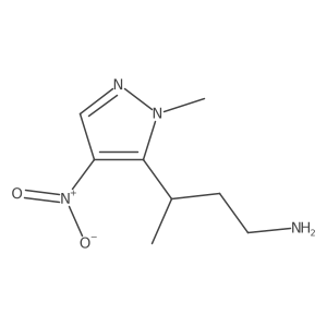 3-(1-methyl-4-nitro-1H-pyrazol-5-yl)butan-1-amine Structure