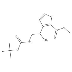 Methyl 3-(1-amino-2-{[(tert-butoxy)carbonyl]amino}ethyl)thiophene-2-carboxylate结构式