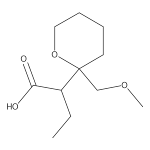 2-[2-(Methoxymethyl)oxan-2-yl]butanoic acid Structure