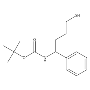 tert-butyl N-(1-phenyl-4-sulfanylbutyl)carbamate结构式