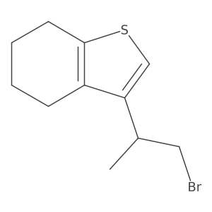 3-(1-Bromopropan-2-yl)-4,5,6,7-tetrahydro-1-benzothiophene结构式