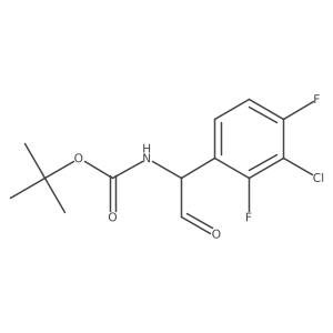 tert-butyl N-[1-(3-chloro-2,4-difluorophenyl)-2-oxoethyl]carbamate结构式