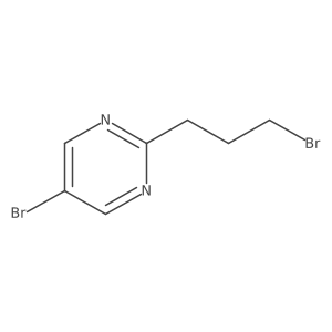 5-Bromo-2-(3-bromopropyl)pyrimidine结构式