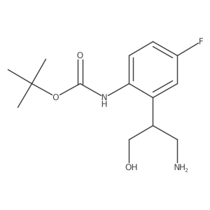 tert-butyl N-[2-(1-amino-3-hydroxypropan-2-yl)-4-fluorophenyl]carbamate Structure