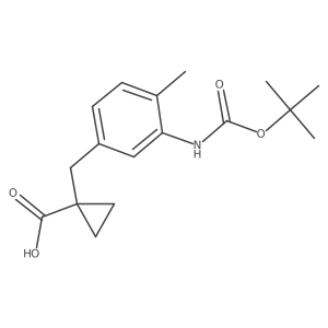 1-[(3-{[(Tert-butoxy)carbonyl]amino}-4-methylphenyl)methyl]cyclopropane-1-carboxylic acid Structure