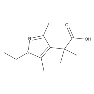 2-(1-ethyl-3,5-dimethyl-1H-pyrazol-4-yl)-2-methylpropanoic acid结构式