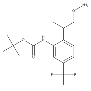 tert-butyl N-{2-[1-(aminooxy)propan-2-yl]-5-(trifluoromethyl)phenyl}carbamate Structure