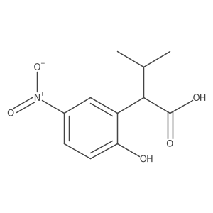 2-(2-Hydroxy-5-nitrophenyl)-3-methylbutanoic acid结构式
