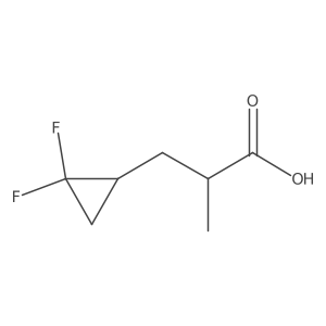 (2S)-3-(2,2-Difluorocyclopropyl)-2-methylpropanoic acid结构式