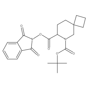 6-tert-butyl 7-(1,3-dioxo-2,3-dihydro-1H-isoindol-2-yl) 6-azaspiro[3.5]nonane-6,7-dicarboxylate结构式