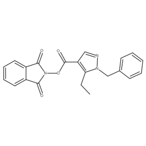 1,3-dioxo-2,3-dihydro-1H-isoindol-2-yl 1-benzyl-5-ethyl-1H-pyrazole-4-carboxylate结构式