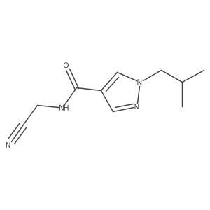 N-(Cyanomethyl)-1-(2-methylpropyl)pyrazole-4-carboxamide结构式