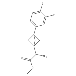 Methyl 2-amino-2-[3-(3,4-difluorophenyl)-1-bicyclo[1.1.1]pentanyl]acetate结构式