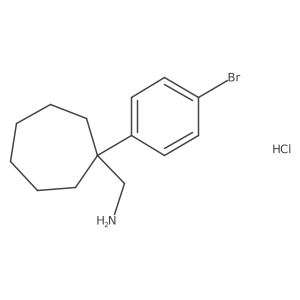 [1-(4-Bromophenyl)cycloheptyl]methanamine;hydrochloride Structure