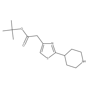 Tert-butyl 2-(2-piperidin-4-yl-1,3-thiazol-4-yl)acetate Structure