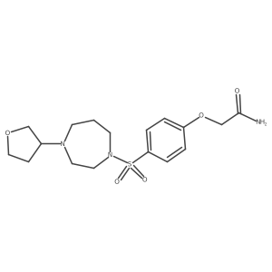 2-(4-{[4-(Oxolan-3-yl)-1,4-diazepan-1-yl]sulfonyl}phenoxy)acetamide结构式