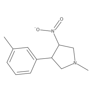 1-Methyl-3-(3-methylphenyl)-4-nitropyrrolidine Structure