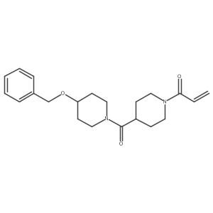 1-{4-[4-(Benzyloxy)piperidine-1-carbonyl]piperidin-1-yl}prop-2-en-1-one结构式