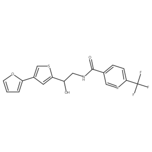 N-[2-[4-(Furan-2-yl)thiophen-2-yl]-2-hydroxyethyl]-6-(trifluoromethyl)pyridine-3-carboxamide结构式