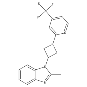 2-methyl-1-{1-[4-(trifluoromethyl)pyridin-2-yl]azetidin-3-yl}-1H-1,3-benzodiazole结构式