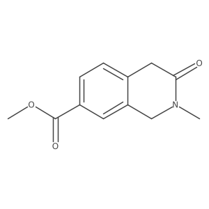 Methyl 2-methyl-3-oxo-1,2,3,4-tetrahydroisoquinoline-7-carboxylate结构式
