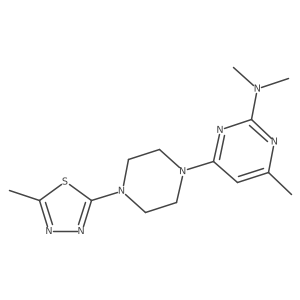 N,N,4-Trimethyl-6-[4-(5-methyl-1,3,4-thiadiazol-2-yl)piperazin-1-yl]pyrimidin-2-amine Structure