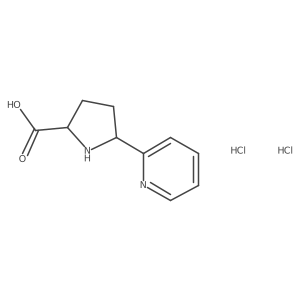 (2S,5R)-5-(2-pyridyl)pyrrolidine-2-carboxylic acid;dihydrochloride结构式