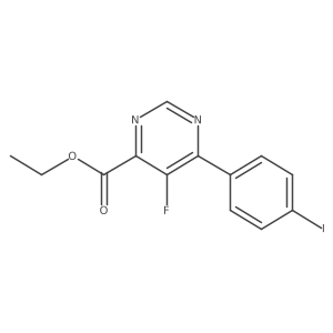 Ethyl 5-fluoro-6-(4-iodophenyl)pyrimidine-4-carboxylate Structure