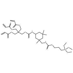 2-Propenoic acid, 2-[[[[[3-(8,8-dimethoxy-3-oxo-9-oxa-4-thia-2-aza-8-siladec-1-yl)-3,5,5-trimethylcyclohexyl]amino]carbonyl]oxy]methyl]-2-[[(1-oxo-2-propenyl)oxy]methyl]-1,3-propanediyl ester Structure
