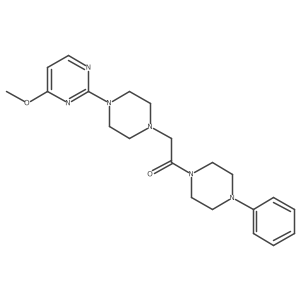 2-[4-(4-Methoxypyrimidin-2-yl)piperazin-1-yl]-1-(4-phenylpiperazin-1-yl)ethan-1-one结构式
