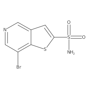 7-Bromothieno[3,2-c]pyridine-2-sulfonamide结构式