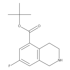 Tert-butyl 7-fluoro-1,2,3,4-tetrahydroisoquinoline-5-carboxylate结构式