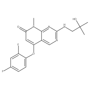 5-(2,4-Difluorophenoxy)-2-[(2-hydroxy-2-methylpropyl)amino]-8-methylpyrido[2,3-d]pyrimidin-7(8H)-one Structure