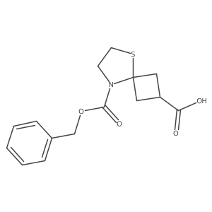 8-[(Benzyloxy)carbonyl]-5-thia-8-azaspiro[3.4]octane-2-carboxylic acid结构式
