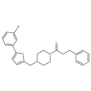 Benzyl 4-{[5-(3-bromophenyl)thiophen-2-yl]methyl}piperazine-1-carboxylate结构式