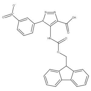 5-({[(9H-fluoren-9-yl)methoxy]carbonyl}amino)-1-(3-nitrophenyl)-1H-1,2,3-triazole-4-carboxylic acid Structure