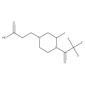 3-[3-Methyl-4-(2,2,2-trifluoroacetyl)piperazin-1-yl]propanoic acid结构式