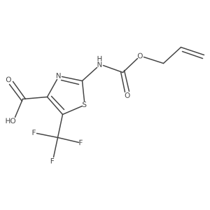2-{[(Prop-2-en-1-yloxy)carbonyl]amino}-5-(trifluoromethyl)-1,3-thiazole-4-carboxylic acid结构式