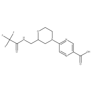 5-{2-[(2,2,2-Trifluoroacetamido)methyl]morpholin-4-yl}pyrazine-2-carboxylic acid Structure