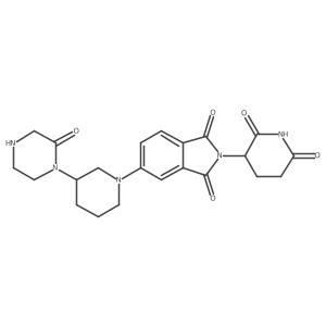 2-(2,6-dioxopiperidin-3-yl)-5-[3-(2-oxopiperazin-1-yl)piperidin-1-yl]-2,3-dihydro-1H-isoindole-1,3-dione Structure