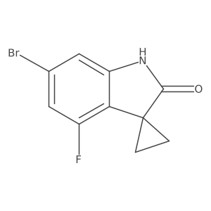 6'-Bromo-4'-fluorospiro[cyclopropane-1,3'-indolin]-2'-one Structure