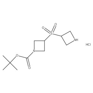 Tert-butyl 3-(azetidine-3-sulfonyl)azetidine-1-carboxylate hydrochloride结构式