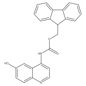 (9H-fluoren-9-yl)methyl N-(6-hydroxyquinolin-4-yl)carbamate结构式