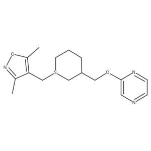 2-({1-[(3,5-Dimethyl-1,2-oxazol-4-yl)methyl]piperidin-3-yl}methoxy)pyrazine Structure